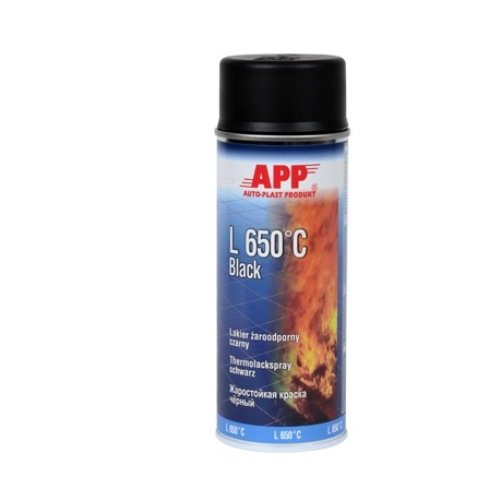 APP Краска аэрозольная L650*C Black Spray, черный 400ml (210431)