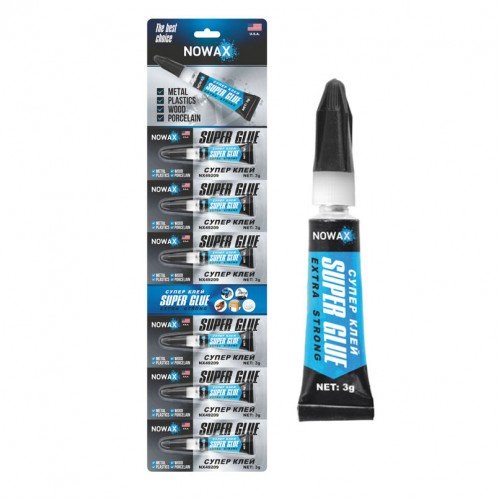 Супер клей (3гр) 6шт Nowax