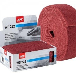 APP Скотч-брайт WSR 222 100mm x 10m, красный (10 шт), мелкоабразивный, рулон (06ZR210)