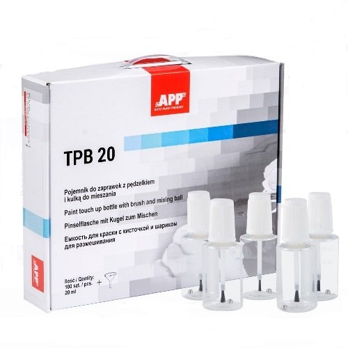 APP Контейнер для красок APP TPB20 с кисточкой и шариком для размешивания, 20мл (10 шт) (250237)