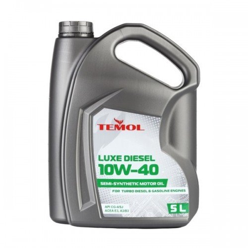 Масло TEMOL Luxe Diesel 10W-40 API CG-4/SJ,ACEA E3, A3/B4,MB 228.1, MAN M3275, VOLVO VDS-2 (5 л)