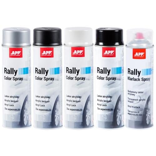 APP Краска аэрозольная Rally Color Spray, белый 600ml (210111)