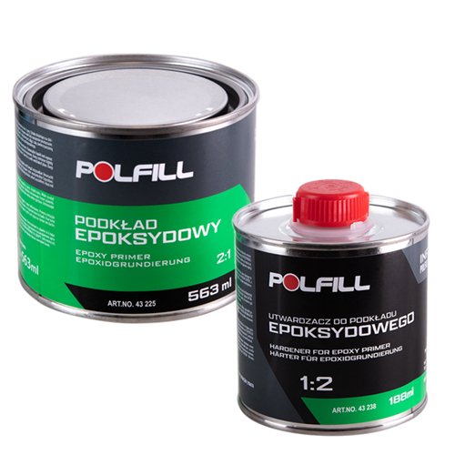 Polfill Грунт эпоксидный Polfill 2:1 "мокрый по мокрому" 0.375l + затверд.188ml, серый (43225+43238)
