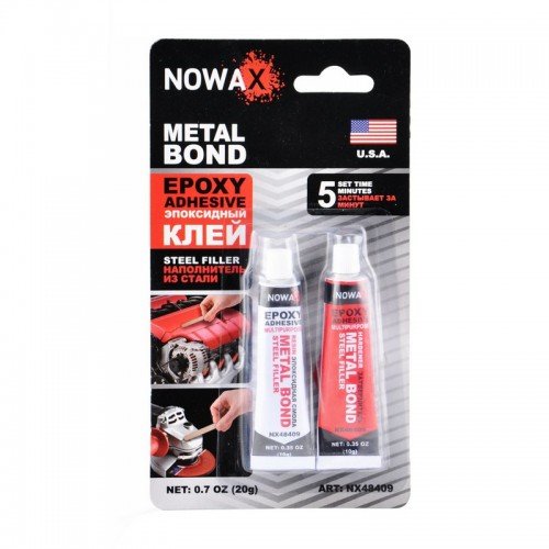 Эпоксидный клей стальной NOWAX Metal Bond