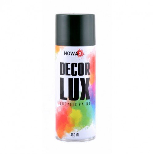 Акриловая краска глянцевая зеленый мох NOWAX Decor Lux (6005) 450мл