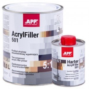 APP Грунт акриловый 2K HS Acrylfiller 5:1 с утв., черный 1l+0.2l (020409 + 020506)