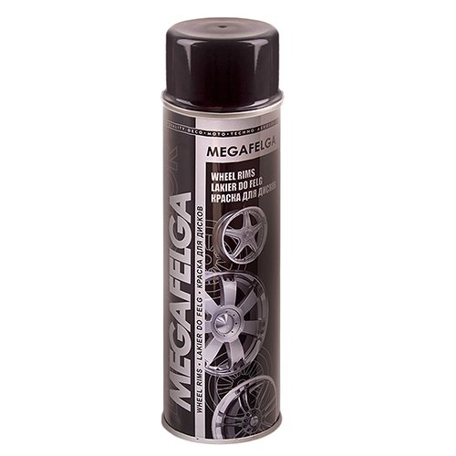 Deco Color Краска аэроз. 500ml Megafelga/для дисков черный блеск (725502)